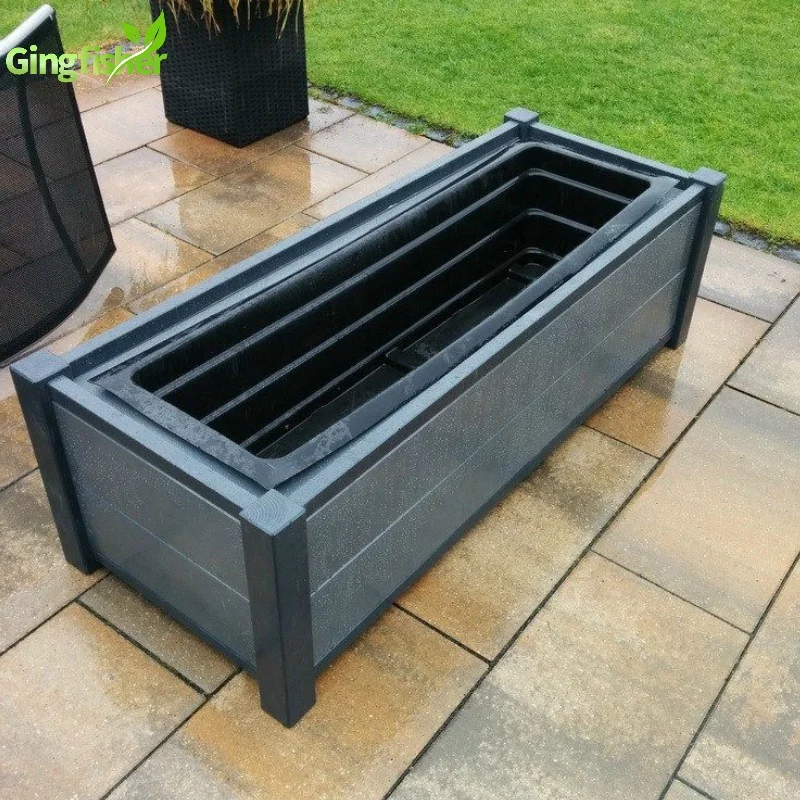 Rectangular Wood Plastic Composite Flower Pot | Planter Pots for SALE