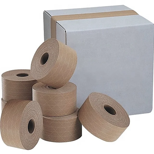 Custom Logo Kraft Paper Tape for Sealing Boxes Masking Packaging Tape with Custom Label