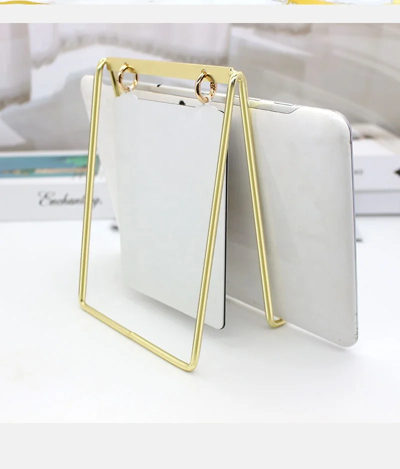Modern Luxury Metal Desktop Photo Frame New Design Multi-functional Bottom Mobile Phone Holder