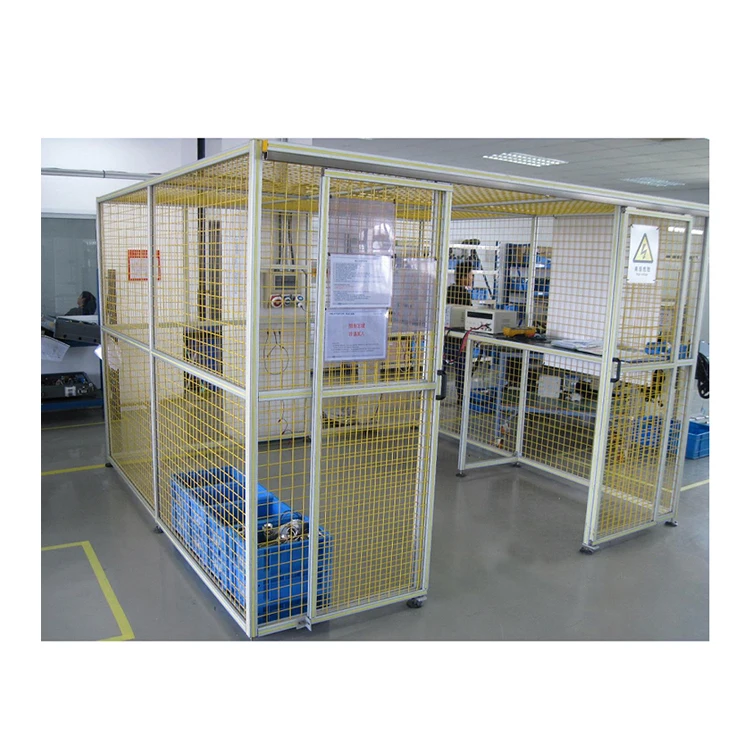 Защитная проволочная сетка для рабочего места, ограждение с распорным алюминиевым профилем