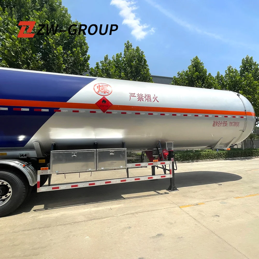 New 3 Axles  LPG Tank Trailer 59.6cbm LPG Gas Tanker Semi Trailer 10000 litres fuel tanker truck