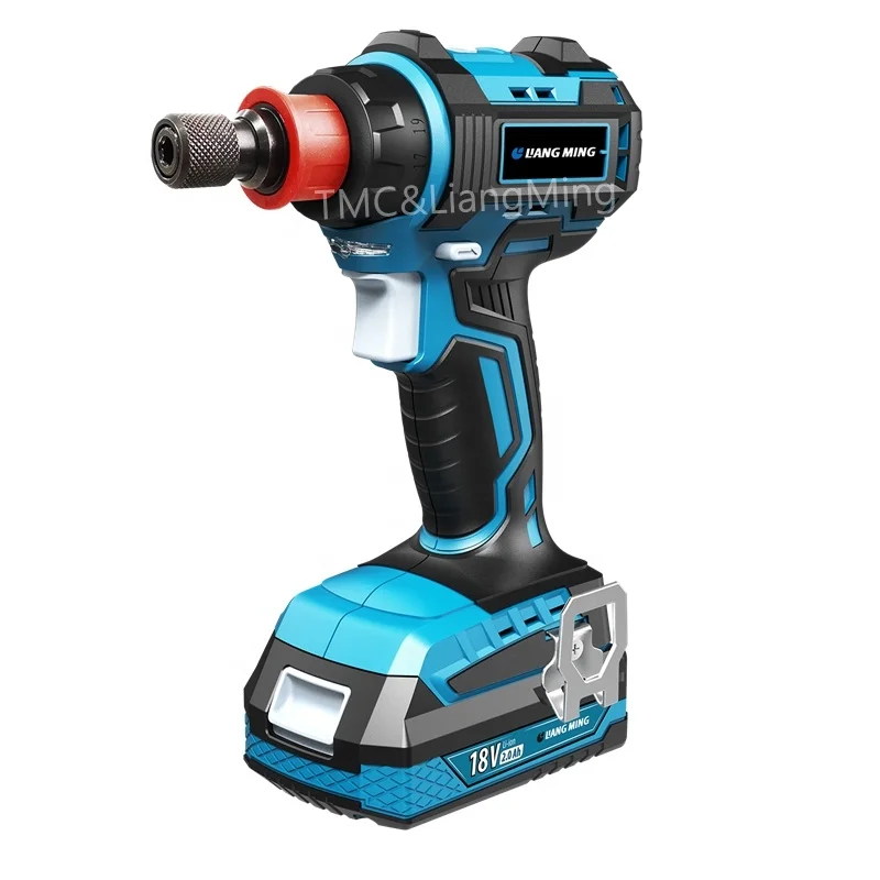 High Perfomance 19+1 torque 18V Li-ion/lithium battery pack Rapid Charging Cordless Brushless HEX Drill with LED Light HD-B0418E