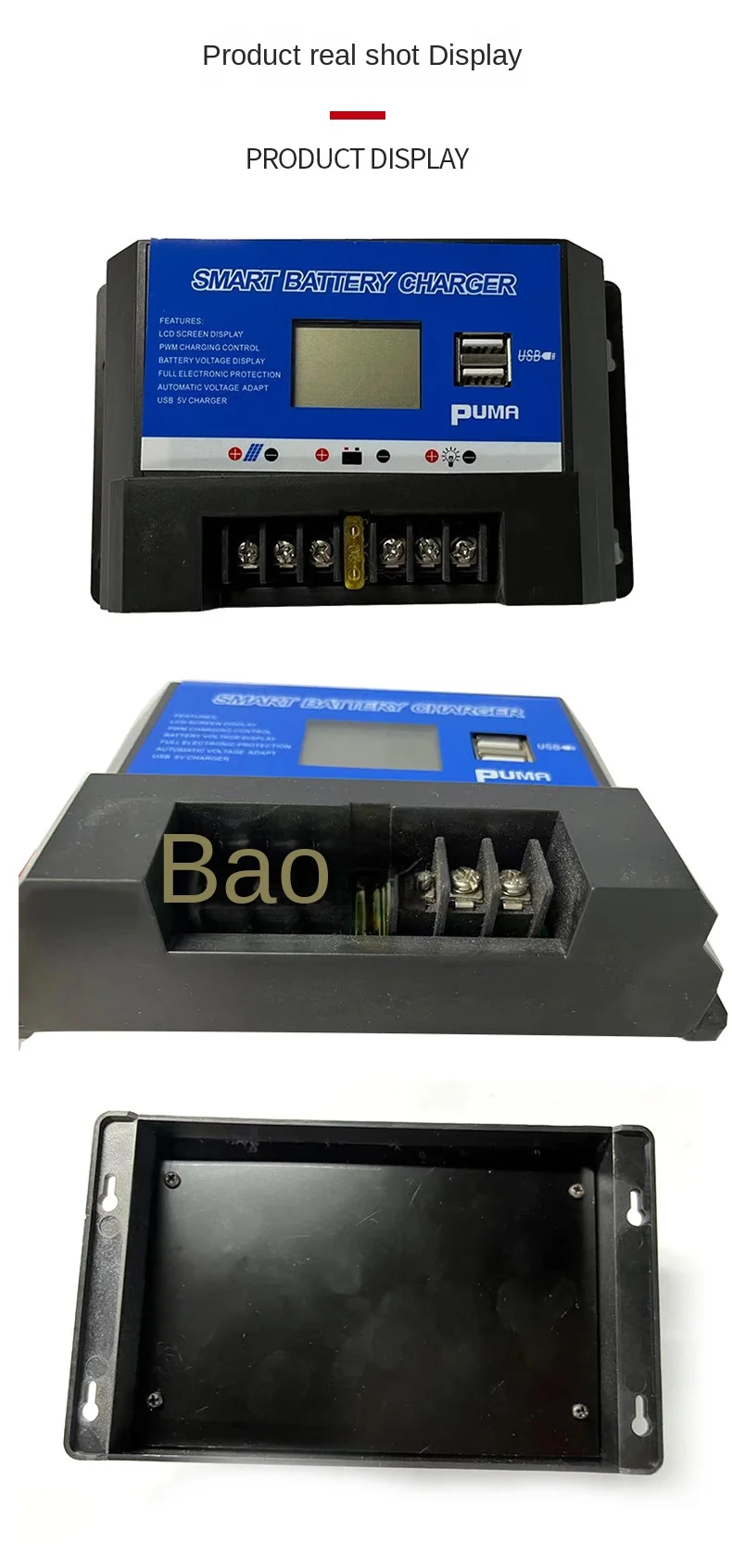 Solar power charging controller solar pwm mppt controller solar charge controller circuit 10a 24v