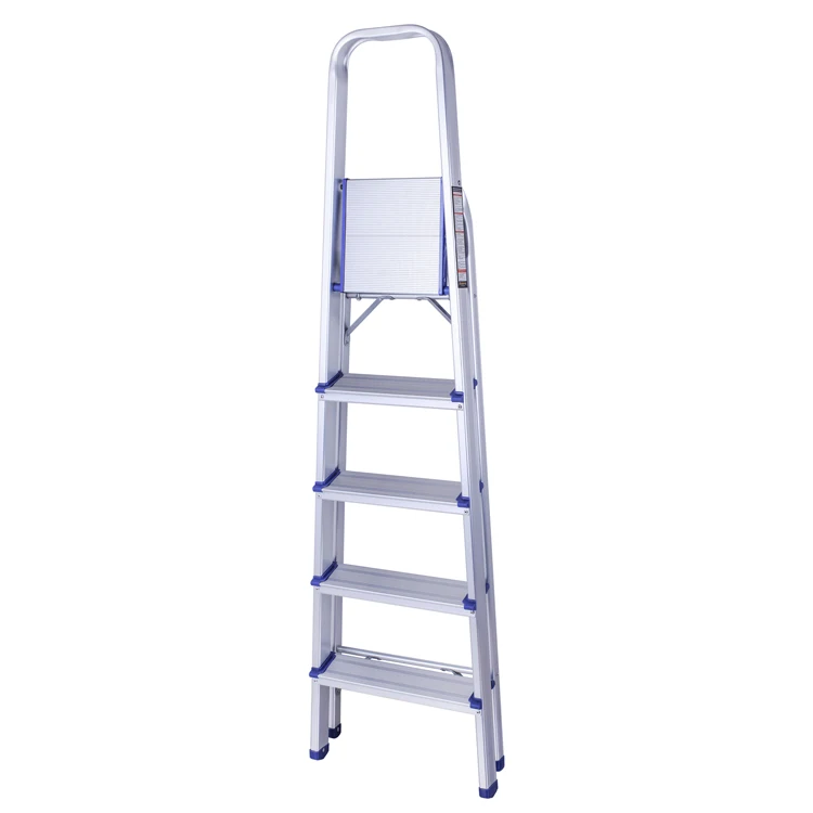 High Quality Handrail Foldable Aluminum Ladder 5 Steps Household Ladder For Garden