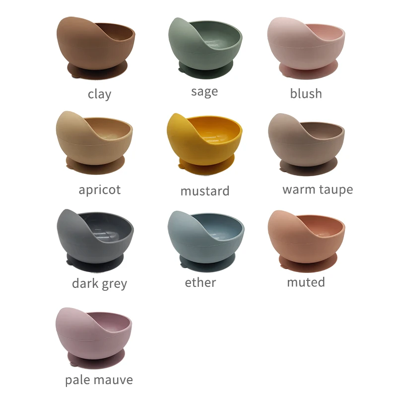 New Design Food Grade Baby Feeding Bowl Custom Silicone Baby Suction bowl