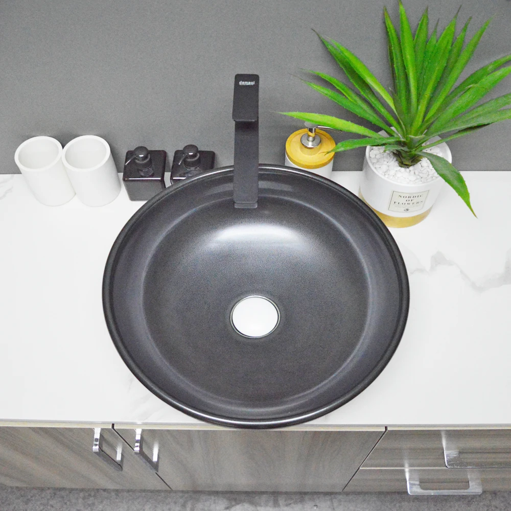Chaozhou Ceramic Table Top round ceramic art wash basin sink lavabo blanco customized bathroom countertop sinks basin