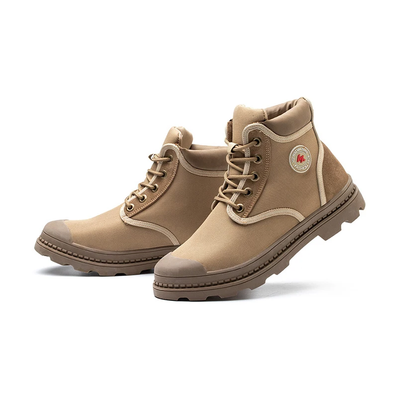 Winter Breathable Outdoor Martin Boots Camel Canvas Boots Couple Shoes Folded Casual Short Boots Waterproof Anti Slip Shoe Sole