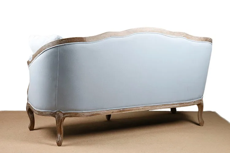 Solid wood frame love seat sofa contemporary hotel furniture sofa set design rattan sofa set