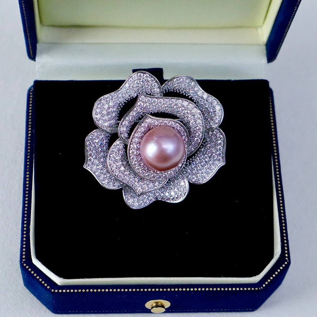 Fine Quality Natural Freshwater Pearl Brooch Wholesale Fine Jewelry