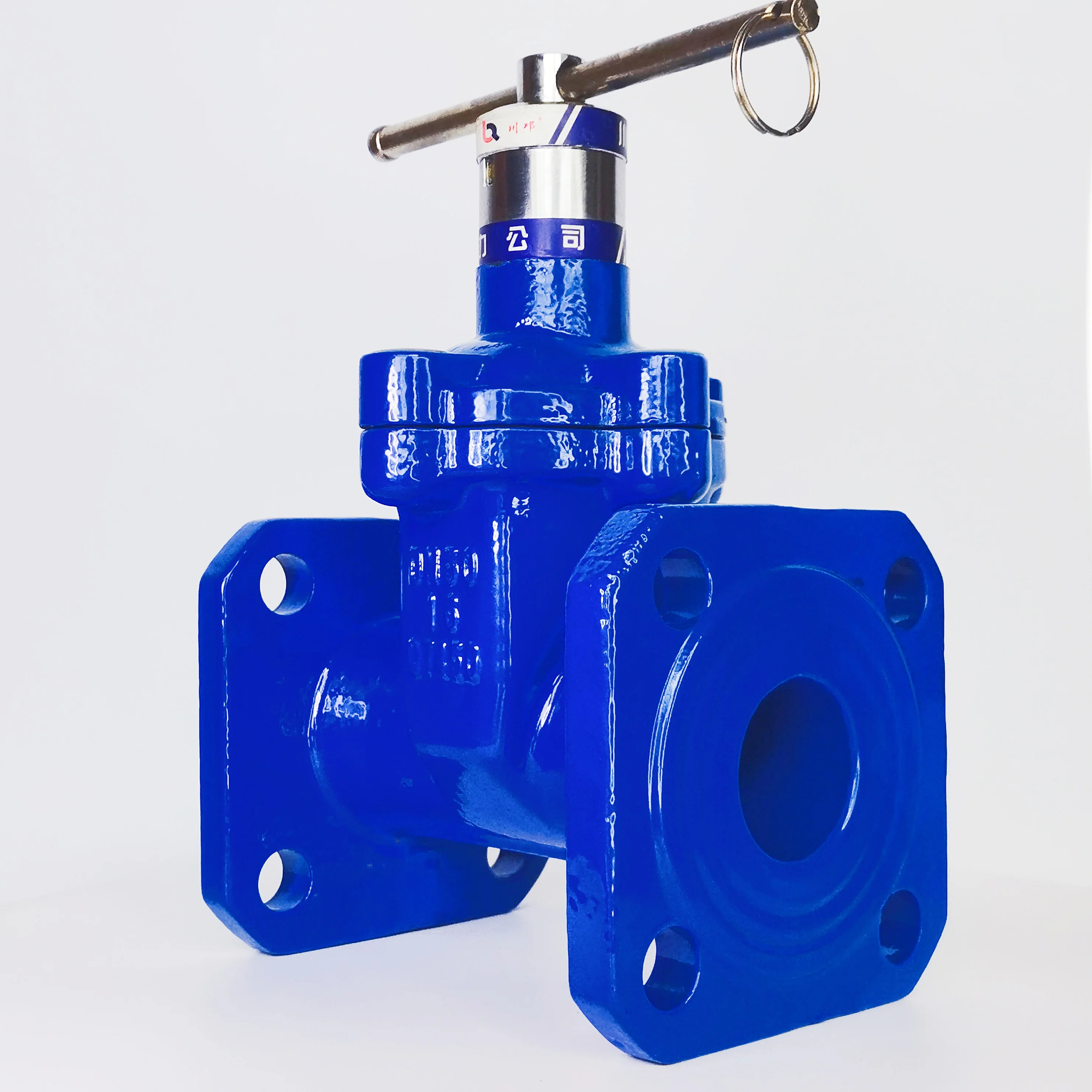 Smart valve soft sealing water valve ductile iron with lock head and opened by professional tools in front of the meter
