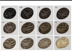 Natural black Hair Toupee Mono Base PU Hair Replacement System for Male