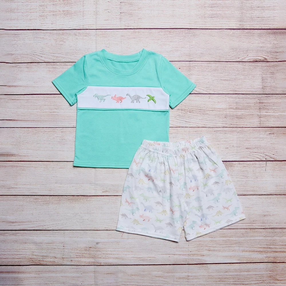 2022 Zoo Dinosaur embroidery kit cotton printed  Little girl  sets