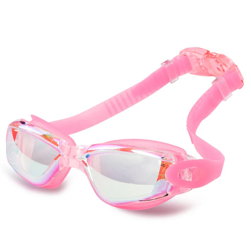  Electroplating Anti-UV Anti-fog Swimsuit Diving Adjustable Ladies Men Swimming glassesEar