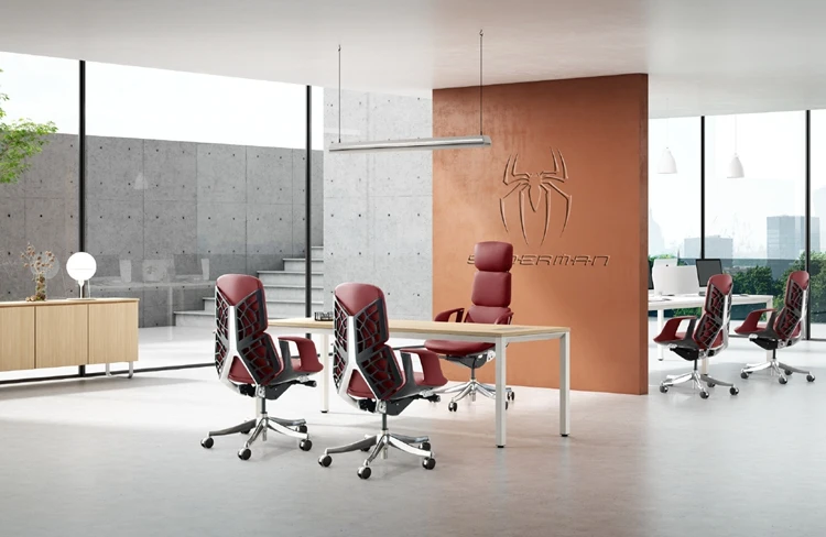 Luxury Design Genuine Leather Office Chair Executive With Separated Lumbar Support For Manager