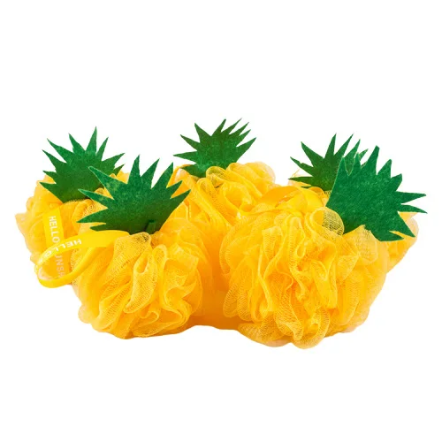 
Children Colored Baby Bath Sponge With Pineapple Shape Bath Ball 