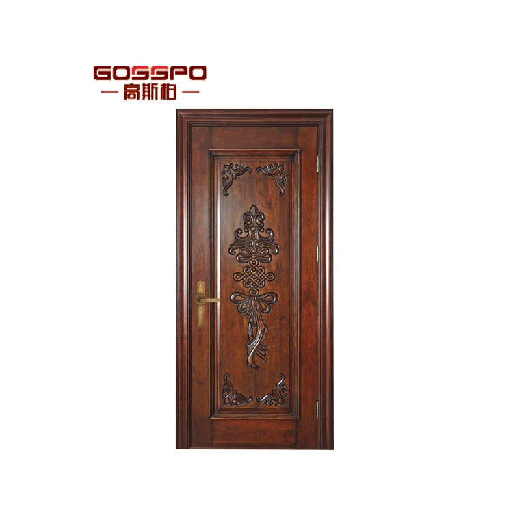 GSP12-084 room front door design carving single wooden door