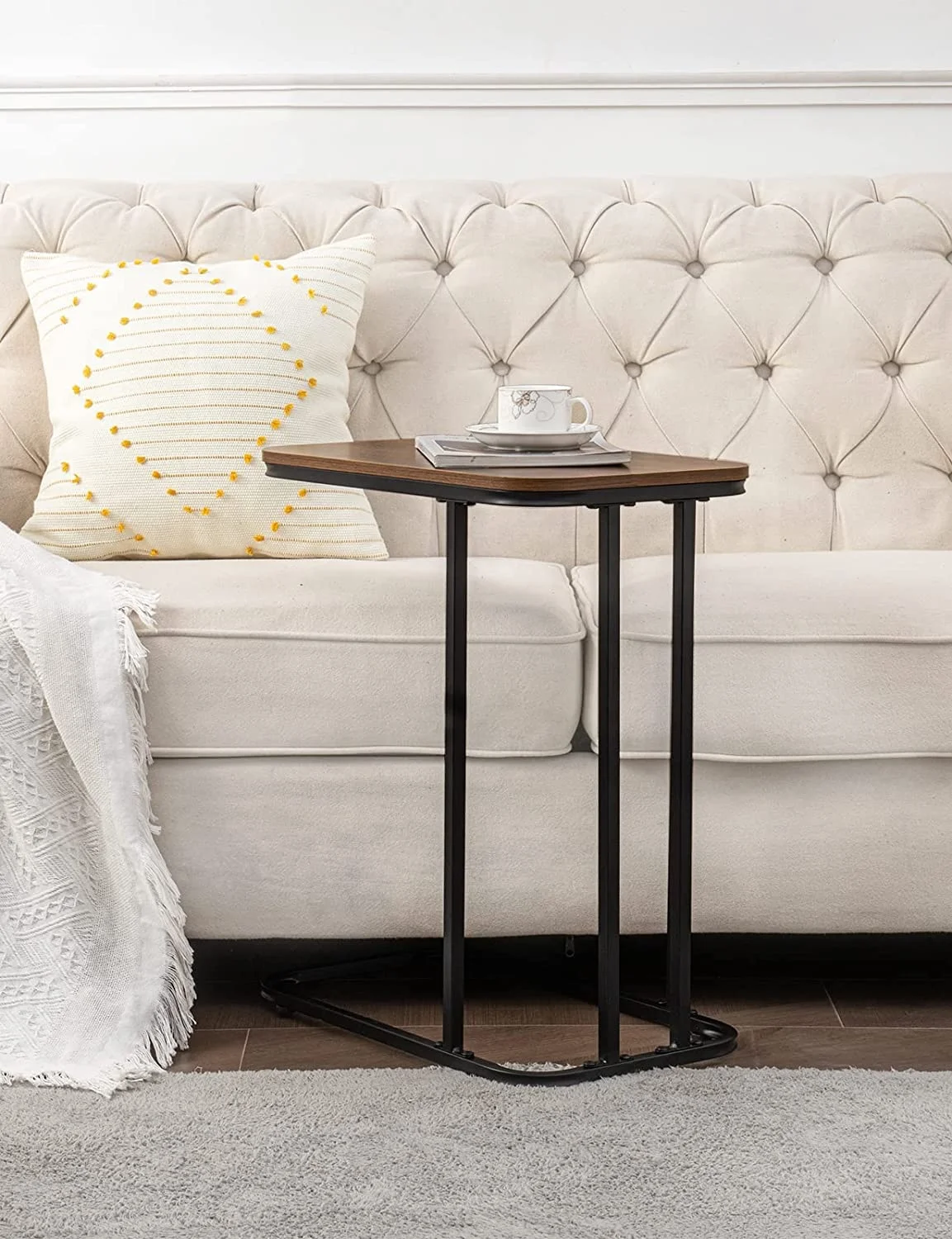 New iron Nordic round square marble modern wood black white gold side coffee table