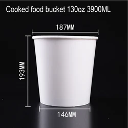 wholesale disposable 3900ml 130oz paper popcorn buckets