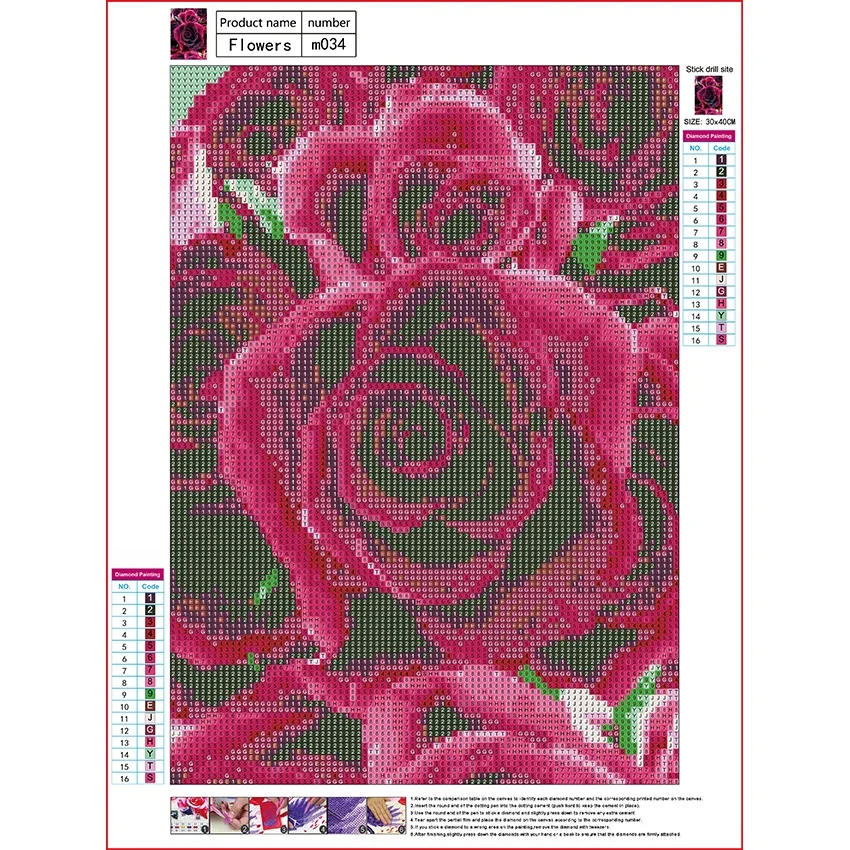 Anime Girl Flowers Wholesale 5d Diy 30*40cm Square Full Drill Diamond Painting Cartoon Fantasy Girl For Living Room Decoration