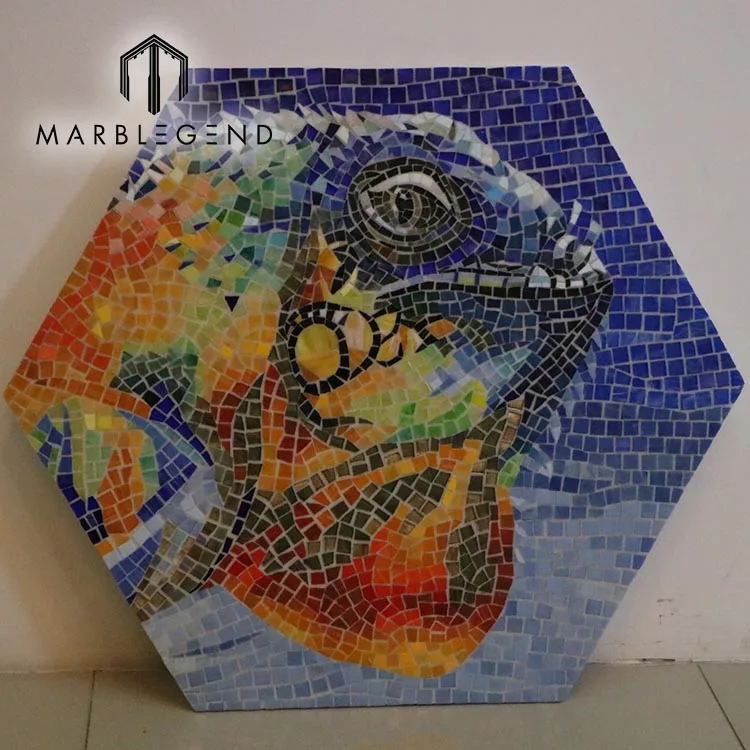 custom home decoration mosaic wall hanging ideas glass mosaic wall flamingo art picture design for living room