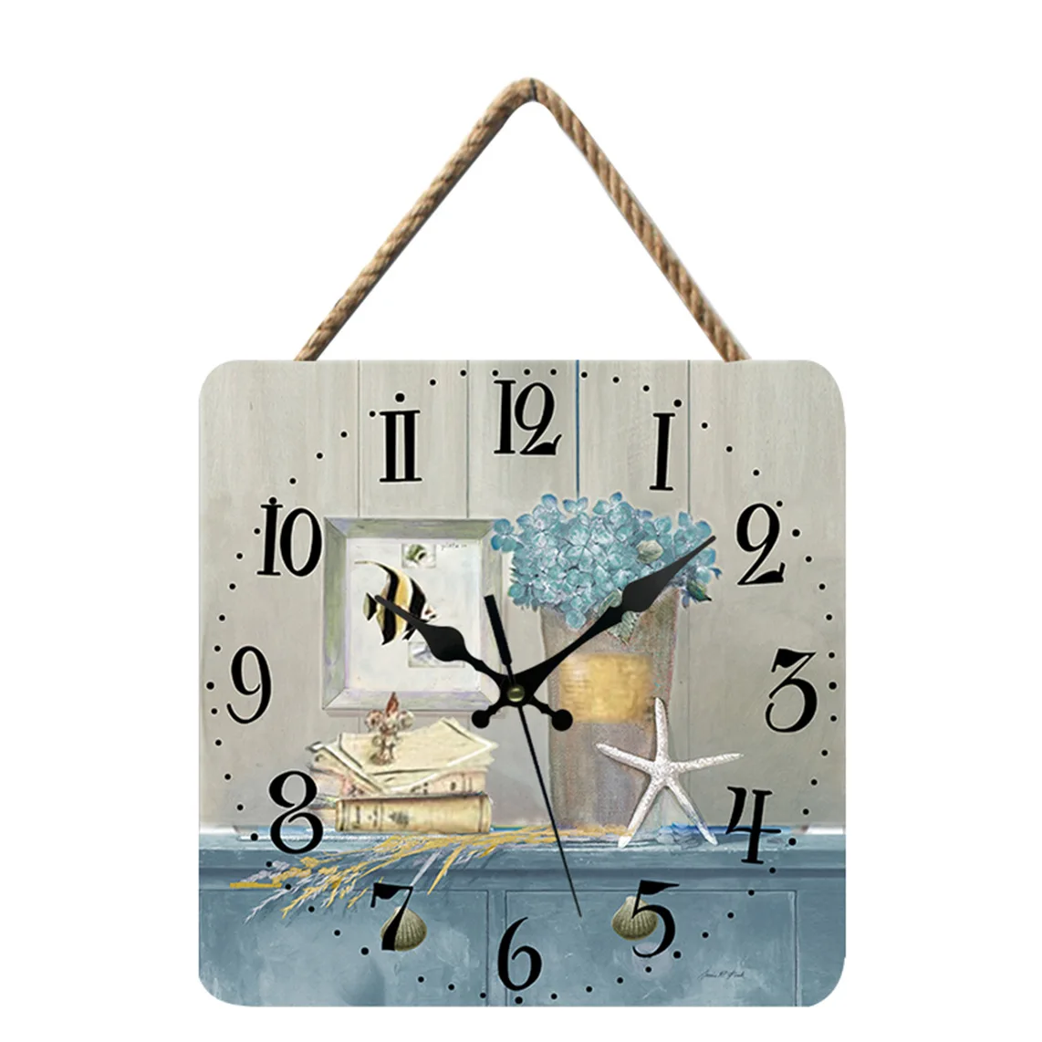 Designer Retro Hanging Clock Modern Style Wall Clock For Living Room With Art Picture