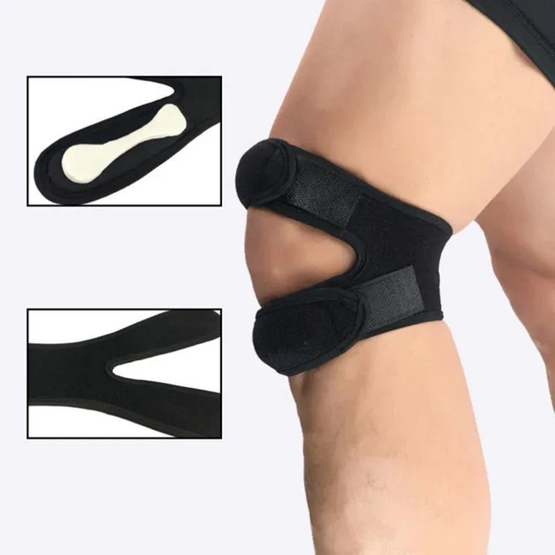 1 PCS Adjustable Sports Knee Pad Patella Band Elastic Bandage Band Football Basketball Sports Knee Pad Fitness Sport Knee Brace
