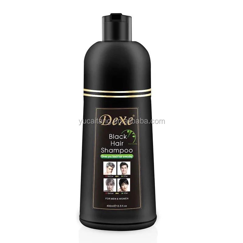 wholesale manufacturer new brand best herbal care hair 500ml permanent ammonia free fast black herbal hair dye color shampoo