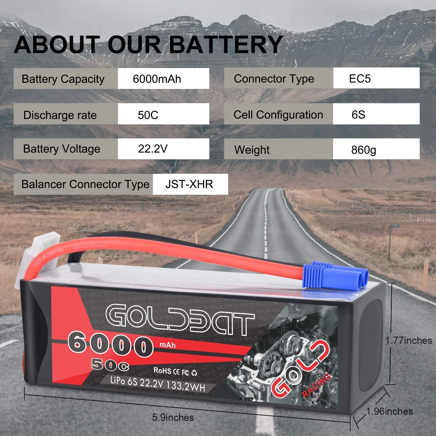 OEM Good Quality Factory Wholesale 6S 6000mAh 50C 22.2V RC Helicopter lipo drone battery
