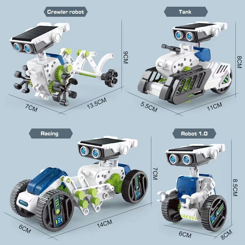 2024 NEW product 12 in 1 solar energy Robot DIY self-contained Solar power Robot STEM toys gift