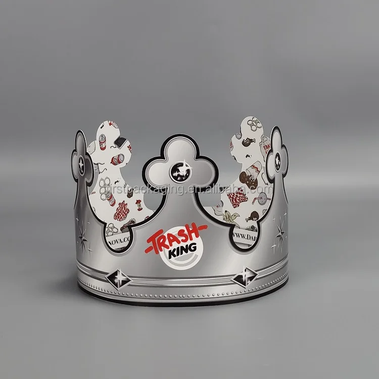 Gold Red Paper Birthday Crown Happy Birthday Party Decoration Supplies for Kids Adults Firework Type Cake Factory Wholesale Toys