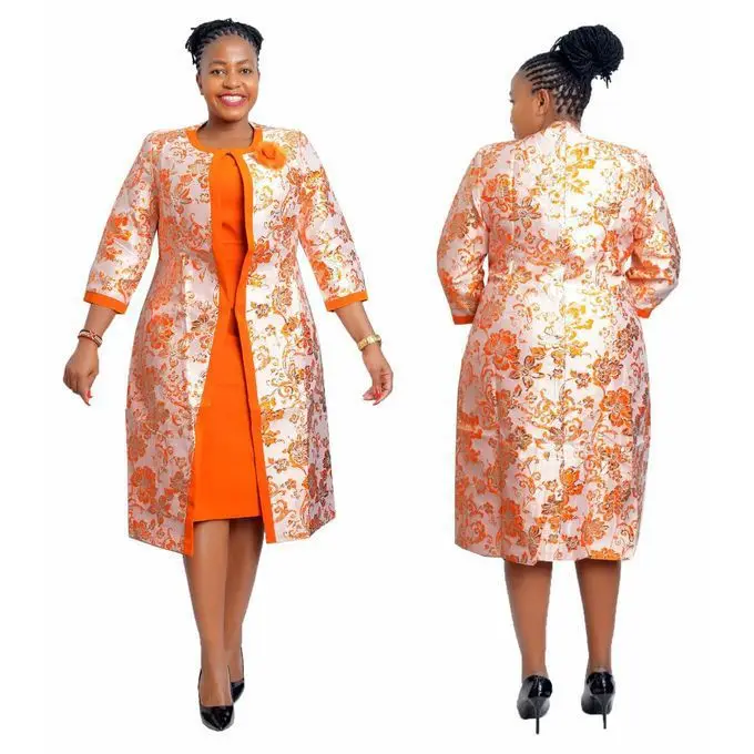Big size midi elegant turkey women office dresses for african women