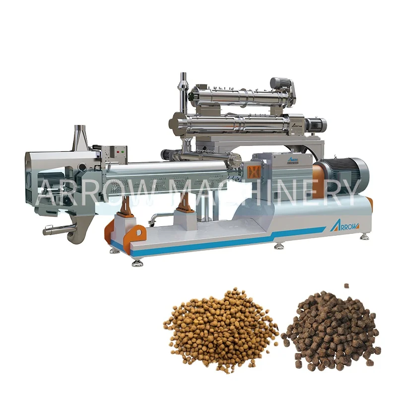 New Design Trout Feed Twin Screw Extruder Complete Floating Fish Feed Floating Machines