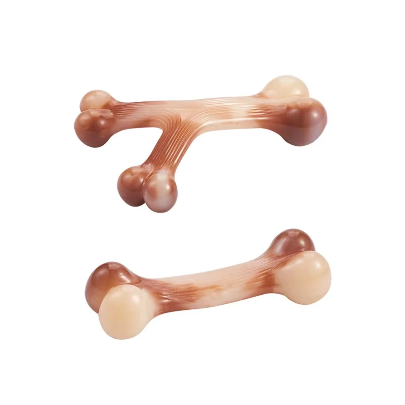 Dog Toys Non-Toxic Puzzle Interactives Chewing Tough Dog Cleaning Teeth Toys Dog Chew Bone Toy Customizable colors