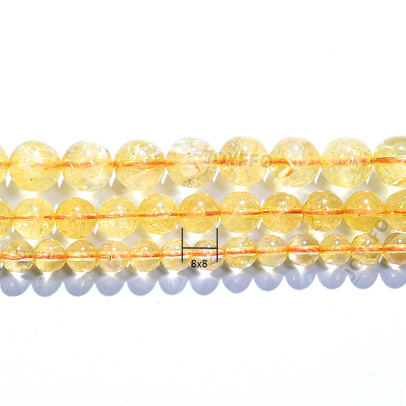 Wholesale Special 4mm 6mm 8mm 10mm Round Loose Stone Beads Yellow Natural Stone For Jewelry Making DIY Crafts Design