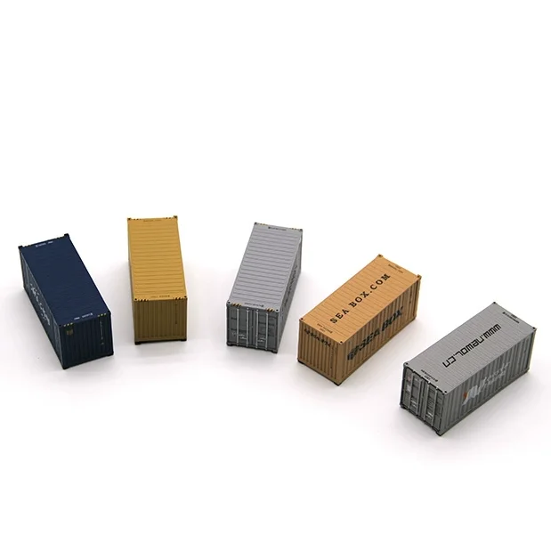 1:87 Scale 6.9cm Shipping Container Model International Shipping Gift Car Model HO Train Scene Model Sea Transport Decoration