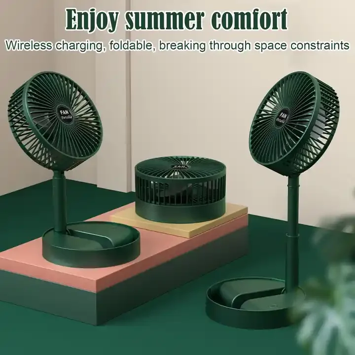 Hot Sale New Mini Portable Adjustable Rechargeable Telescopic Fan Electrical Floor air Cooling Standing Fan Fans for Home