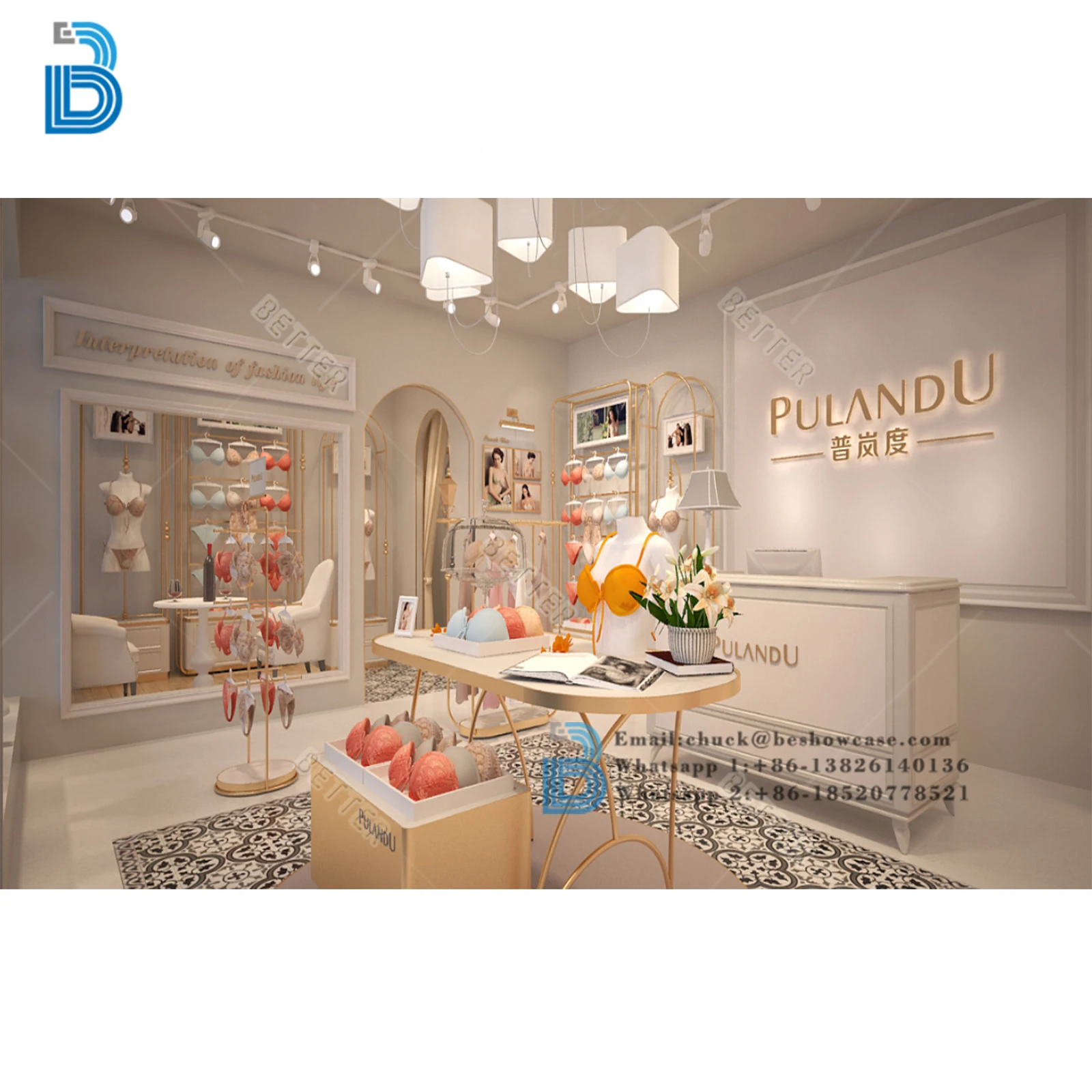 bespoke Lingerie Fixture Lingerie Store Design Boutique Shop Lingerie Display Rack Store Fixture