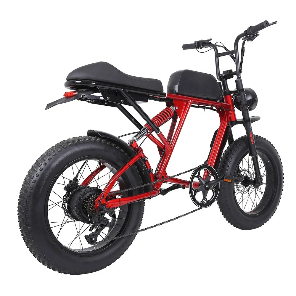 Electric Fat Tire Bike Retro Moped Style -4 Scout Yuanjian Ebike Pedal Assisted Vintage Electric Bikes