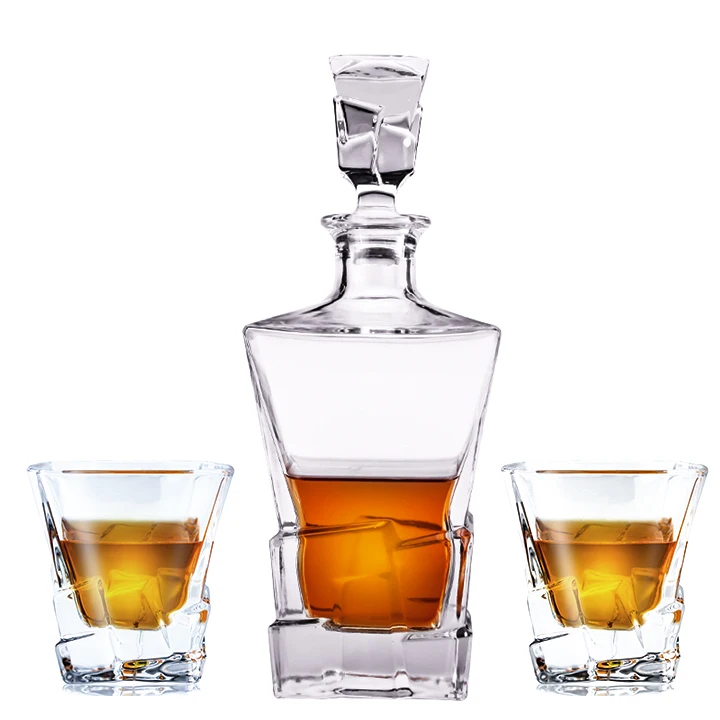 Wholesale Creative Bourbon Crystal 750ml Wine and Whisky Decanter with Logo