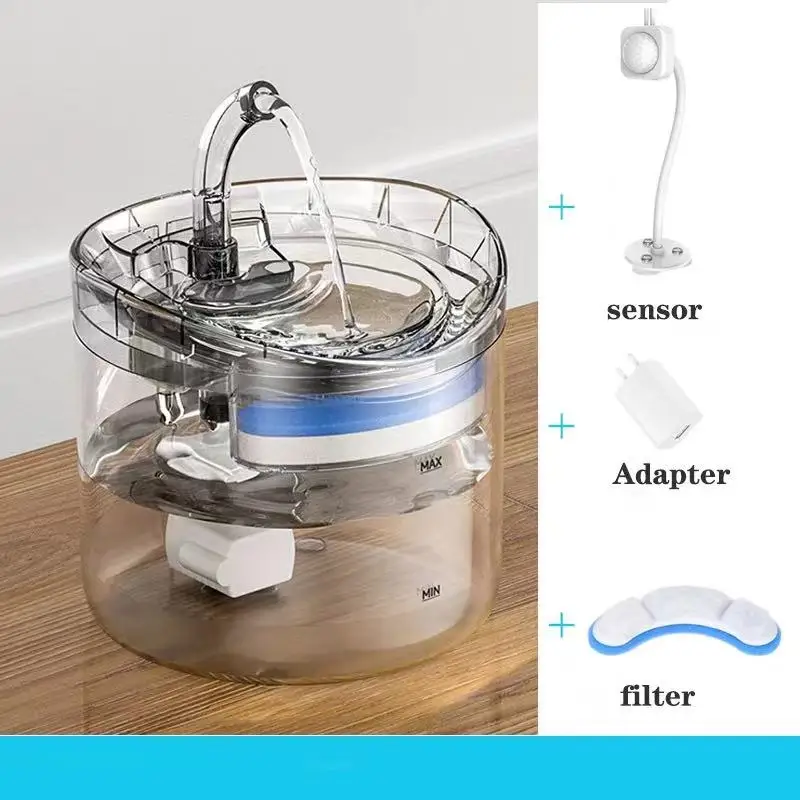 Новейший питьевой фонтан для домашних животных на батарейках с инфракрасным датчиком воды кошек