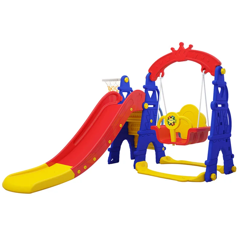 Cheap Price Large Safety And Durable Play Ground For Kids Children Plastic Swing Slide For Indoor Area