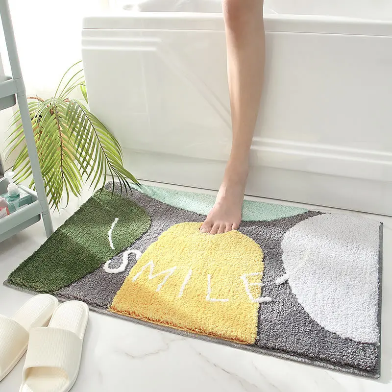 
World Hot Wholesalerugs Quick Dry Soft Kitchen Bedside Bathroom Anti-Slip Floor Bath Rugs Mat 40cm 50cm 60cm 80cm Bathroom Rugs 