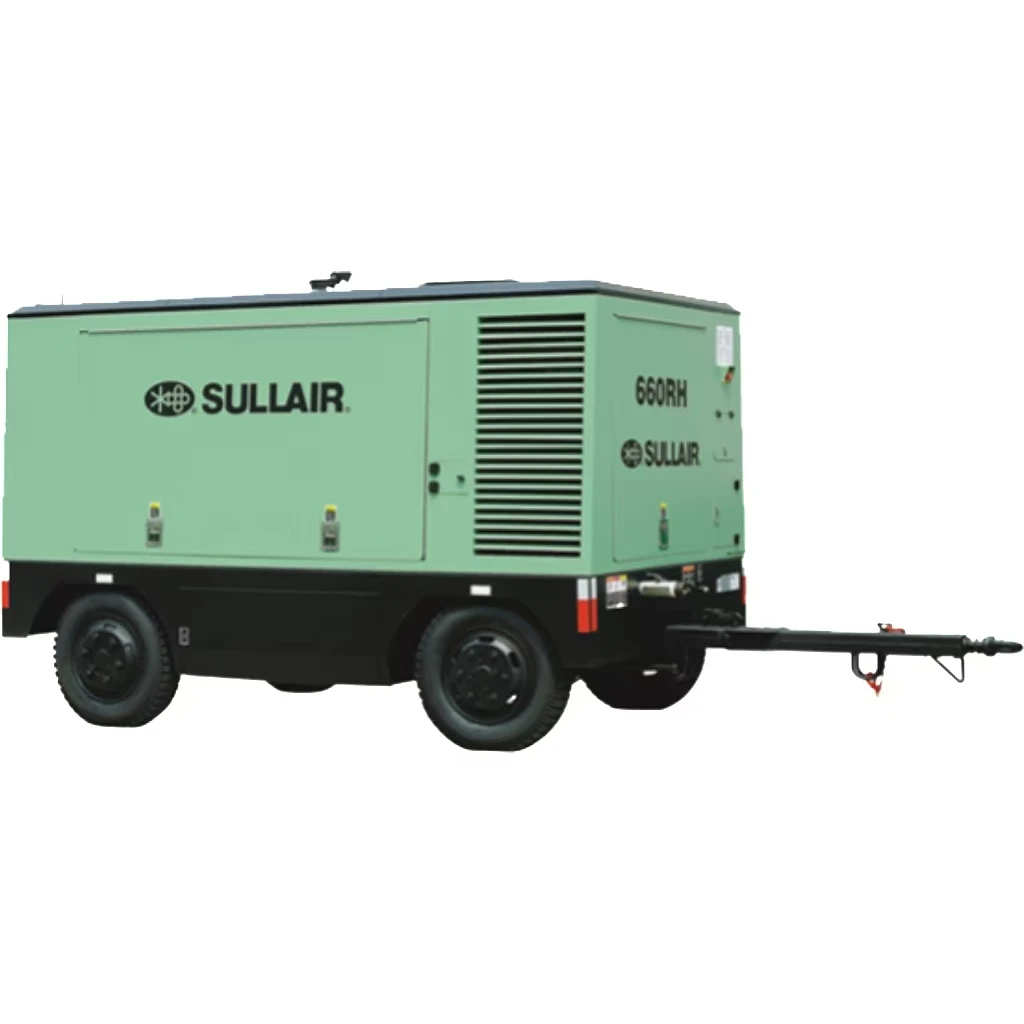 SULLAIR 550RH 660RH 600XH high pressure diesel portable screw compressor for Water well drilling rig