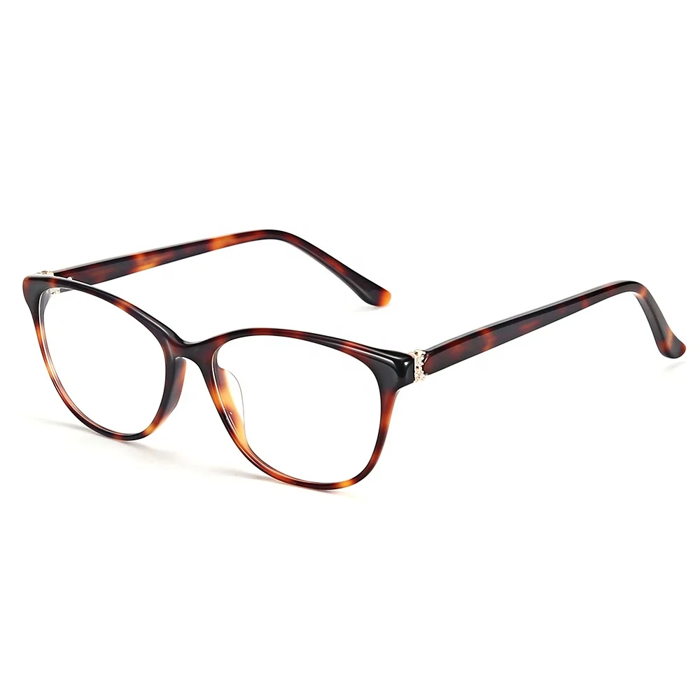 New Spectacles Frames With Diamond Acetate Eye Glass Luxury Optical Glasses Eyeglasses Frames For Women