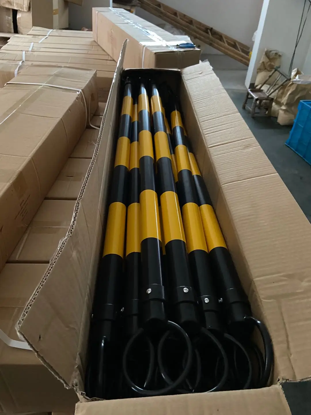 2.2 meter 3 meter cone connector bar plastic retractable safety pole