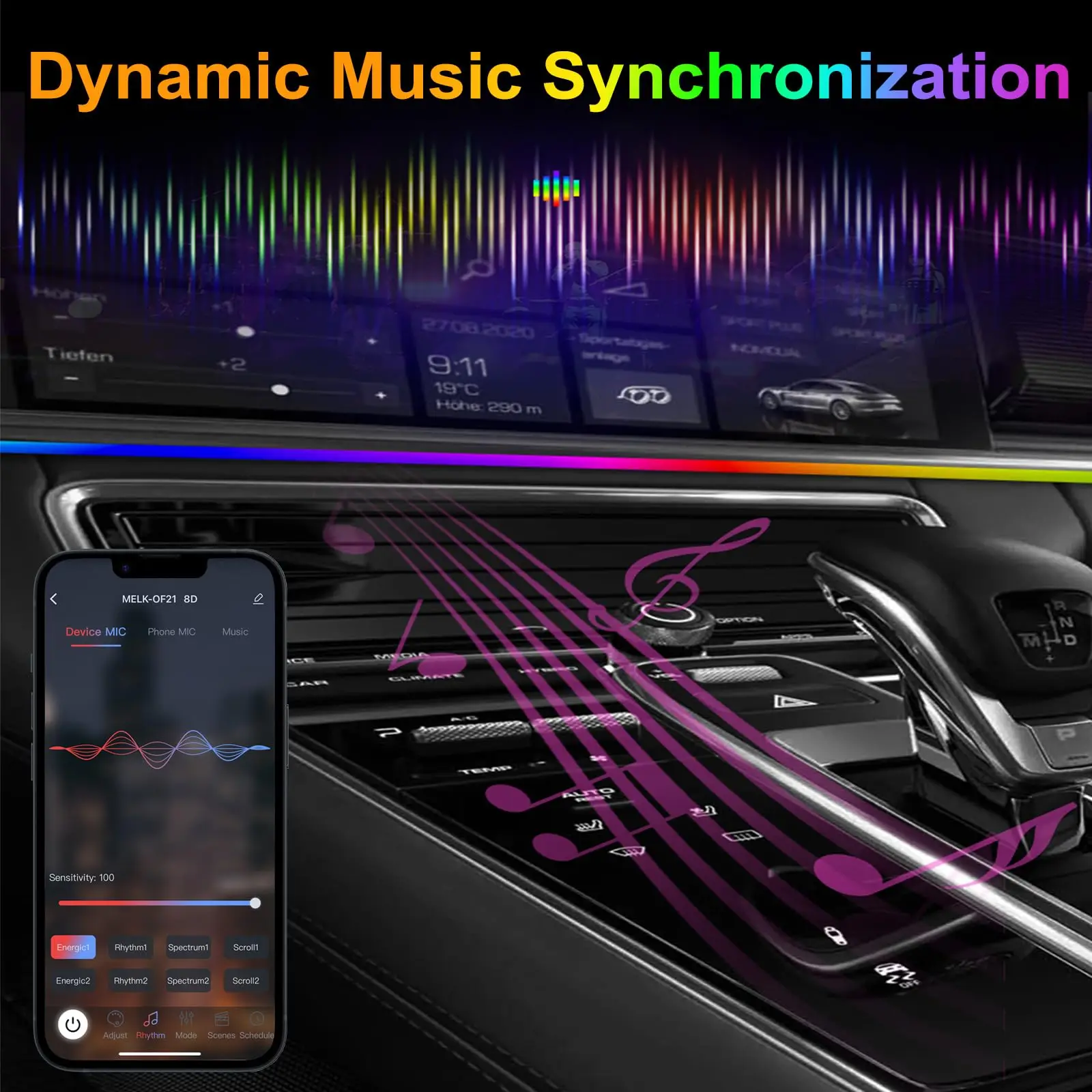 Автомобильные аксессуары по низкой цене светодиодные фонари для интерьера неоновая атмосфера освещение салона автомобиля ремонт