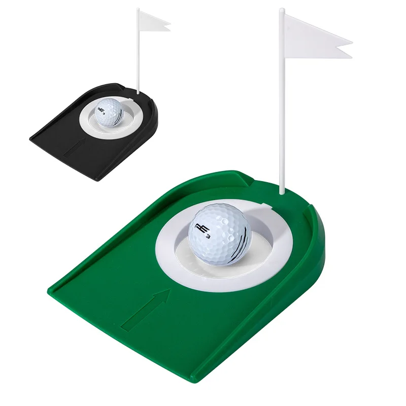 Factory Golf Putting Cup With Flag Golf Hole Cup Trainer Accessories Indoor/Outdoor Putter Practice Aids Golf Putter Trainer