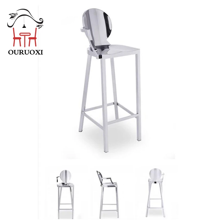 wedding party furniture high quality full metal stainless steel bar stool