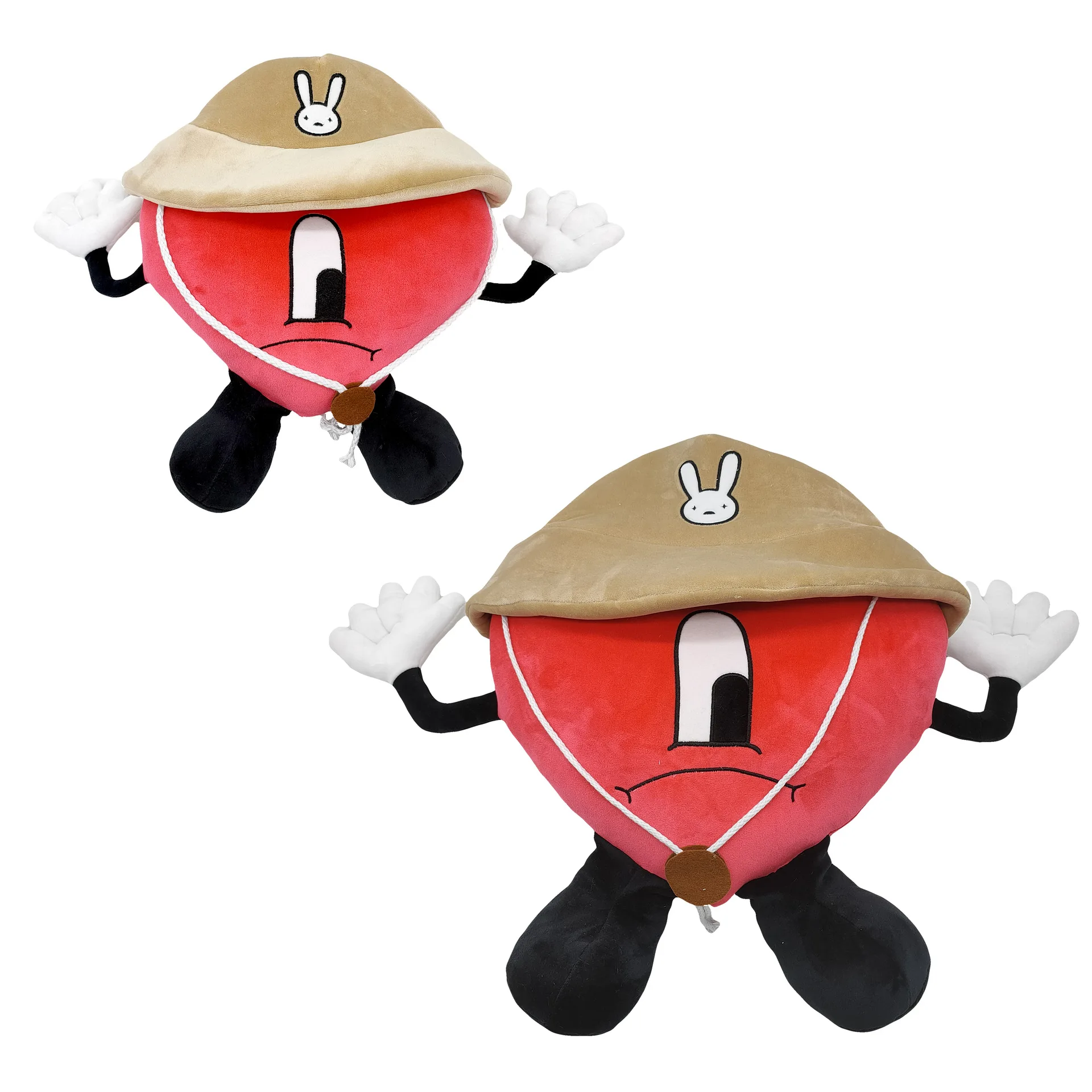 HUAMJ 2023 New Year Gifts Custom Bad Bunny Peripheral Products Keychain Red Heart Pillow Plush Toys Of Bad Bunny Plush