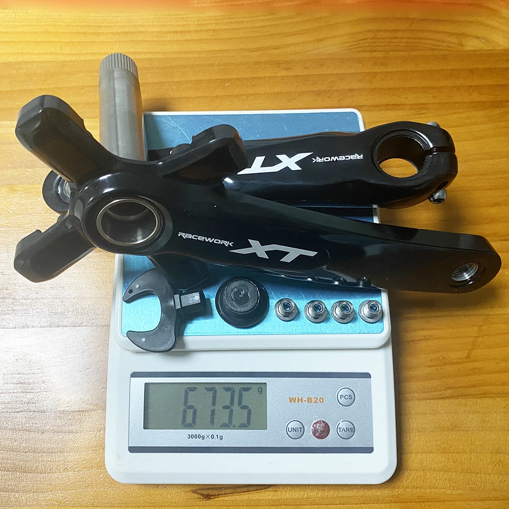 RACEWORK XT MTB Bike Crankset 104BCD Aluminum Alloy With Bottom Bicycle Cranks Chain Ring Crank Bike Accessories 170mm 175mm